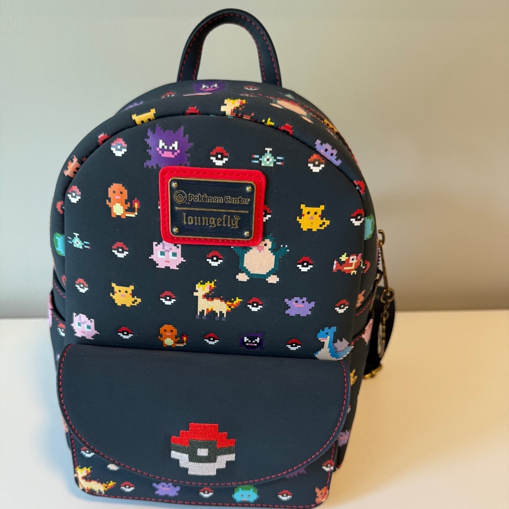 Loungefly Official Pokémon Block Art Convertible Backpack